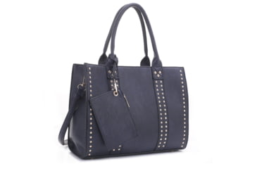 Image of Jessie &amp; James Kate Concealed Carry Lock and Key Satchel with Coin Pouch CCW Handbag, Navy, AMC4032L NV