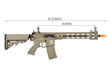 Image of Lancer Tactical Gen 2 ProLine M4 SPR Interceptor Airsoft AEG Rifle, Tan, LT-25T-G2-ME