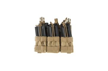 Image of Lancer Tactical M4/M16 Adaptive Hook and Loop Triple Dual Mag Pouch, Tan, CA-292T