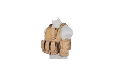 Image of Lancer Tactical Tactical Assault Plate Carrier Vest, Coyote Brown, CA-305KN