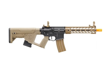 Image of Lancer Tactical Two-Tone Enforcer Battle Hawk Airsoft AEG w/ Alpha Stock, Black/Tan, LT-34XB10-G2-ME