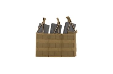 Image of Lancer Tactical Variable Depth Adjustment MOLLE Triple Mag Pouch, Tan, CA-379TN