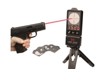 Image of Laser Ammo LaserPET II Electronic Training Target, 9mm SureStrike Red Laser Cartridge, LA-PETII-9MC