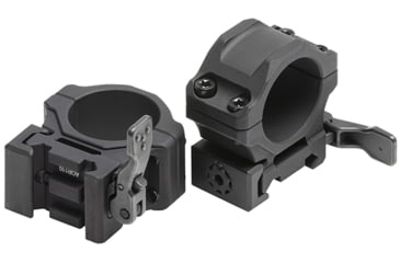 Image of Leapers UTG ACCU-SYNC QR Scope Rings, 1in, Low Profile, Picatinny, Black, AQR110