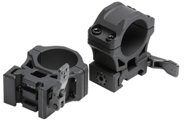 Image of Leapers UTG ACCU-SYNC QR Scope Rings, 1in, Medium Profile, Picatinny, Black, AQR115