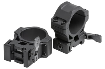 Image of Leapers UTG ACCU-SYNC QR Scope Rings, 30mm, Medium Profile, Picatinny, Black, AQR315