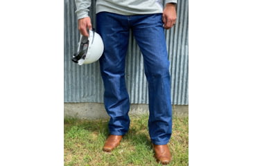 Image of MCR Safety Flame Resistant Jeans, 14.75 oz. 100% FR Denim, CAT 2 HRC2/ATPV 21 cal/cm2, Indigo Blue, 3238, P1D3238