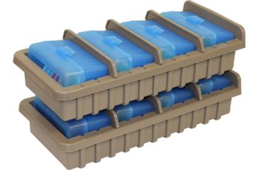 Image of MTM Ammo Rack w 4 RS-50-24 Ammo boxes, Dark Earth/Clear Blue, ARRS