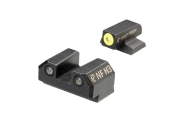 Image of Night Fision Night Sight Set for Canik MC9 w/ Yellow Front Ring, Black, One Size, CNK-030-003-YGZG