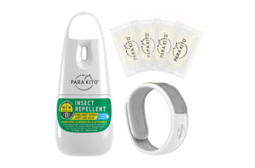 Image of Parakito Bundle 1 Spray +1 Wristband w/ 4 Refills, White, One Size, SP1US-WBWE