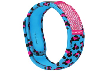 Image of Parakito Mosquito Repellent Wristband w/ 2 Refills Leopard, Blue, One Size, LTPWB1G37