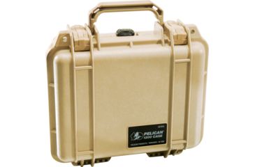 Image of Pelican 1200 Small Protector Waterproof 10.6x10x4.8in Case, Desert Tan, No Foam