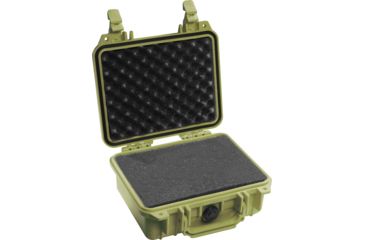 Image of Pelican 1200 Small Protector Waterproof 10.6x10x4.8in Case, OD Green w/ Foam