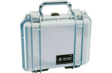 Image of Pelican 1200 Small Protector Waterproof 10.6x10x4.8in Case, Silver, No Foam