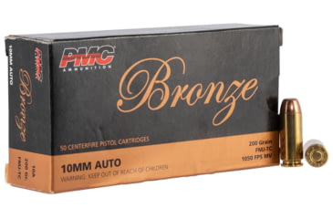 Image of PMC 10A Bronze 10mm Auto 200 Gr Full Metal Jacket Truncated-Cone TCFMJ 50 Bx/