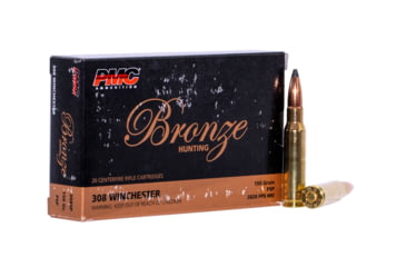 Image of PMC Ammunition .308 Winchester 150 Grain Pointed Soft Point Brass Cased Rifle Ammo, 20 Rounds, 308SP