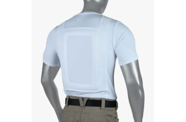 Image of Premier Body Armor Everyday Armor T-Shirt w/ Two Level IIIA Armor Panels, 7.75x12.75 inch, White, Small, EAT-WHITE-S-SP-9099