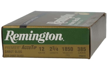 Image of Remington Premier AccuTip Sabot Slugs 12 Gauge 385 Grain Power Port Tip Slug 2.75in Centerdire Shotgun Slug Ammo, 5 Rounds, 20727