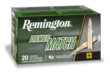 Image of Remington Premier Match .308 Winchester 175 grain Sierra MatchKing Boat-Tail Hollow Point Centerfire Rifle Ammo, 20 Rounds, 21486