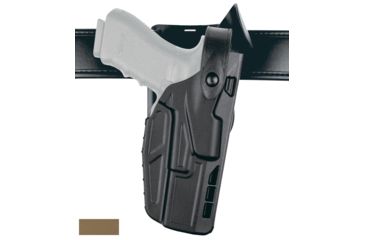 Image of Safariland Model 7365RDS 7TS ALS/SLS Low-Ride Duty Holster for Sig Sauer P320C RX w/ Compact Light, FDE Brown, Right, 1327773