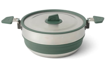 Image of Sea to Summit Detour Stainless Steel Collapsible Pot, Laurel Wreath Green, A1212