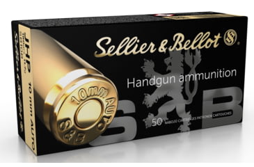 Image of Sellier &amp; Bellot 10mm 180 Grain Jacketed Hollow Point Pistol Ammo, 50 Rounds, SB10B