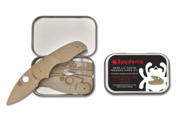 Image of Spyderco Lil' Native Training Knife Kit, Wooden, WDKIT2