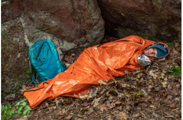 Image of Survive Outdoors Longer Emergency Bivvy with Rescue Whistle, Orange, 0140-1142