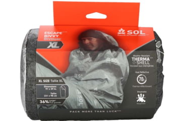 Image of Survive Outdoors Longer Escape Bivvy Extra Large w/Hood, Gray, Extra Large, 0140-1237