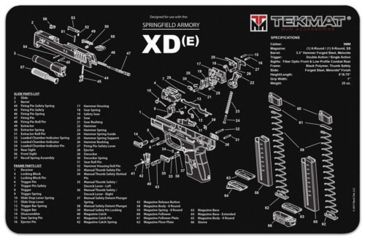 Image of Tekmat Armorers Bench Mat 11''x17'' Springfield Xde Pistol