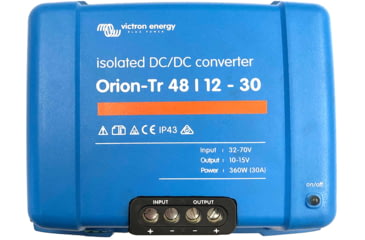 Image of Victron Energy Orion-TR DC-DC Converter, 48 volts to 12 volts, 30 amps Isolated, Blue, ORI481240110