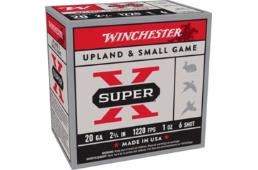 Image of Winchester Super-X Shotshell 20 Gauge 1 oz 2.75in Centerfire Shotgun Ammo, 25 Rounds, X206