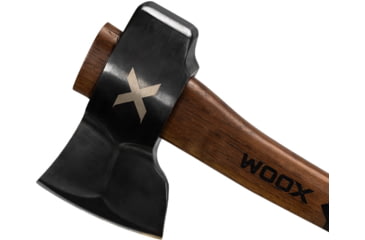 Image of WOOX FORTE Axe w/Sheath, 4.25in, Blue Polished Carbon Steel Blade, Black Hickory, 3VX-A2-BUAXE0032