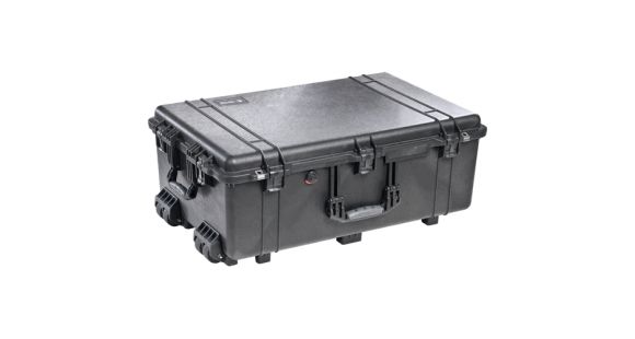 Image of Pelican 1650 Large Crushproof Wheeled Dry Case, 30.75x20.5x11.6in, Orange w/ Liner &amp; Foam, 1650-020-150