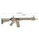 Lancer Tactical Gen 2 ProLine M4 SPR Interceptor Airsoft AEG Rifle, Tan, LT-25T-G2-ME