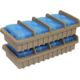 MTM Ammo Rack w 4 RS-50-24 Ammo boxes, Dark Earth/Clear Blue, ARRS