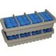 MTM Ammo Rack w 8 P50-9M-24 Ammo Boxes, Dark Earth/Clear Blue, AR9M