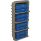 MTM Ammo Rack w 8 P50-9M-24 Ammo Boxes, Dark Earth/Clear Blue, AR9M