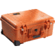 Pelican 1654 Large Crushproof Wheeled Dry Case, 30.75x20.5x11.6in, Orange w/ Liner &amp; No Foam, 1650-021-150