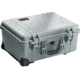 Pelican Protect Case, Wheels, Large, Silver, No Foam, 1650-001-180