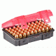 Plano 50 Round Small Ammo Storage Case fits 9mm/.380 Auto, Dark Gray/Transparent Rose, 122450