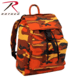 Rothco Canvas Daypack, Savage Orange Camo, 2382-SavageOrangeCamo