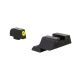 Trijicon HD XR Night Sight Set, Yellow Front Outline, Glock 17, 17L, 19, 22, 23, 24, 25, 26, 27, 28, 31, 32, 33, 34, 35, 37, 38, 39, Black, 600835