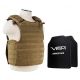 Vism 2964 Series Quick Release Plate Carrier includes two BPC1012 PE Ballistic Hard Plates, Tan BPCVPCVQR2964T-A