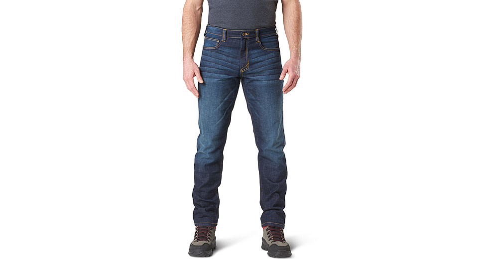 5.11 Tactical Defender-Flex Slim Jean - Mens, Dark Wash Indigo, 36-32, 74465ABR-649-36-32