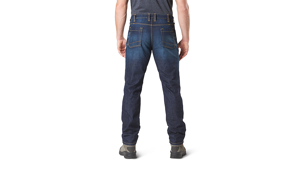 5.11 Tactical Defender-Flex Slim Jean - Mens, Dark Wash Indigo, 36-32, 74465ABR-649-36-32