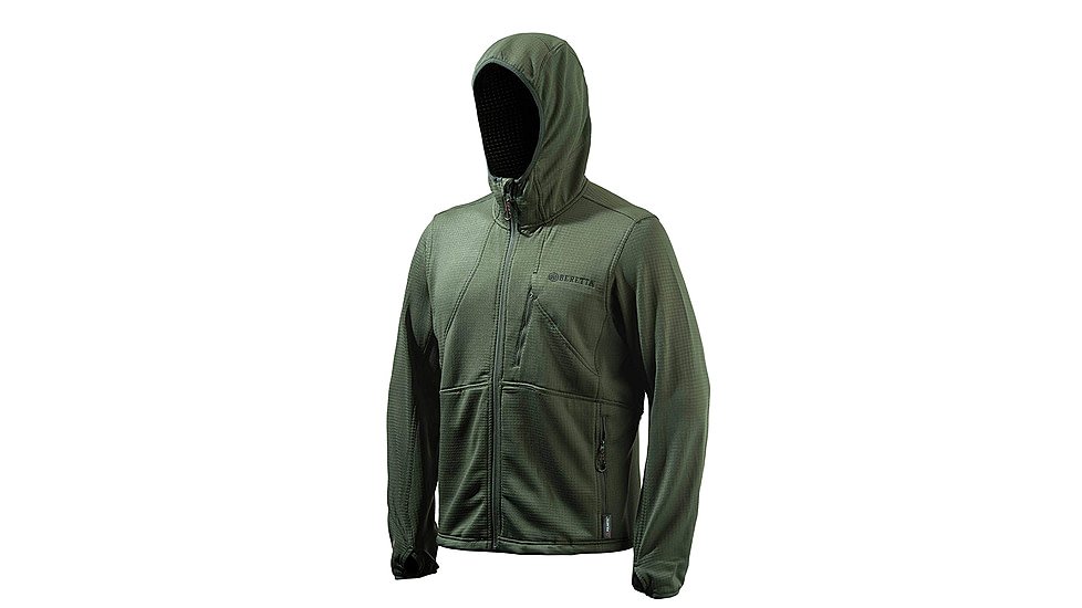 Beretta Active Performance Hoody Fleece Jacket - Mens, Green, Large, P3131T06560715L