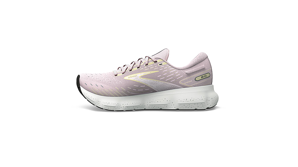 Brooks Glycerin 20 Running Shoes - Womens, Medium, Pink/Yellow/White, 6.0, 1203691B656.060