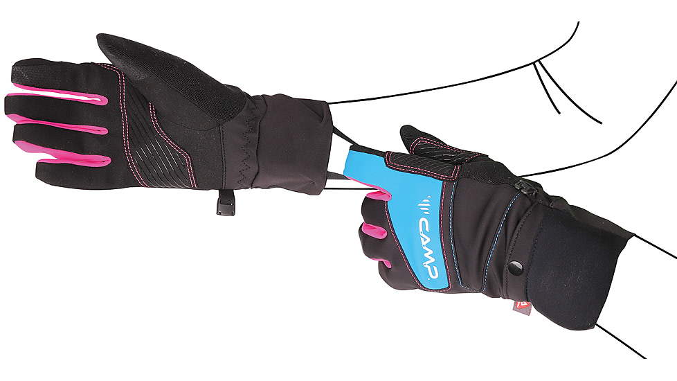 C.A.M.P. G Comp Warm Gloves - Womens, Black/Light Blue/Fuchsia, Extra Small, 3397XS