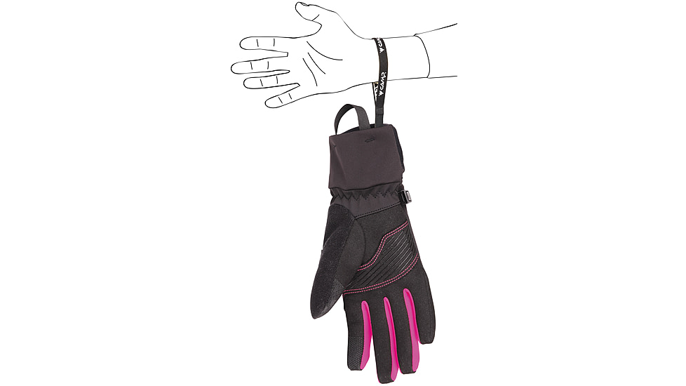 C.A.M.P. G Comp Warm Gloves - Womens, Black/Light Blue/Fuchsia, Extra Small, 3397XS